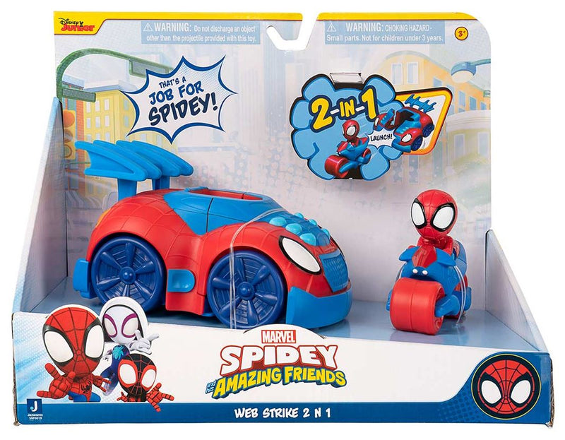 Disney Pókember 2 az 1-ben gépjármű (autó & motor) 16 cm