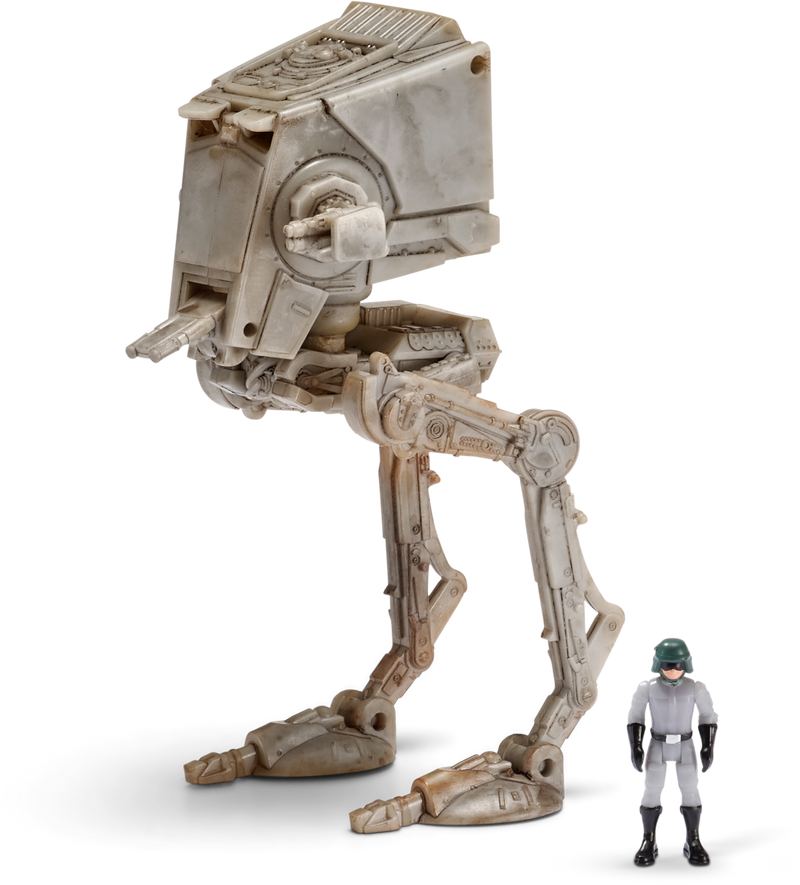 Star Wars - Csillagok háborúja Micro Galaxy Squadron 8 cm-es jármű figurával - Felderítő Terepjáró Lépegető (AT-ST) figurával