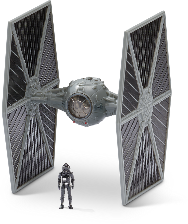 Star Wars - Csillagok háborúja Micro Galaxy Squadron 8 cm-es jármű figurával - TIE Fighter (szürke) + TIE Fighter pilóta