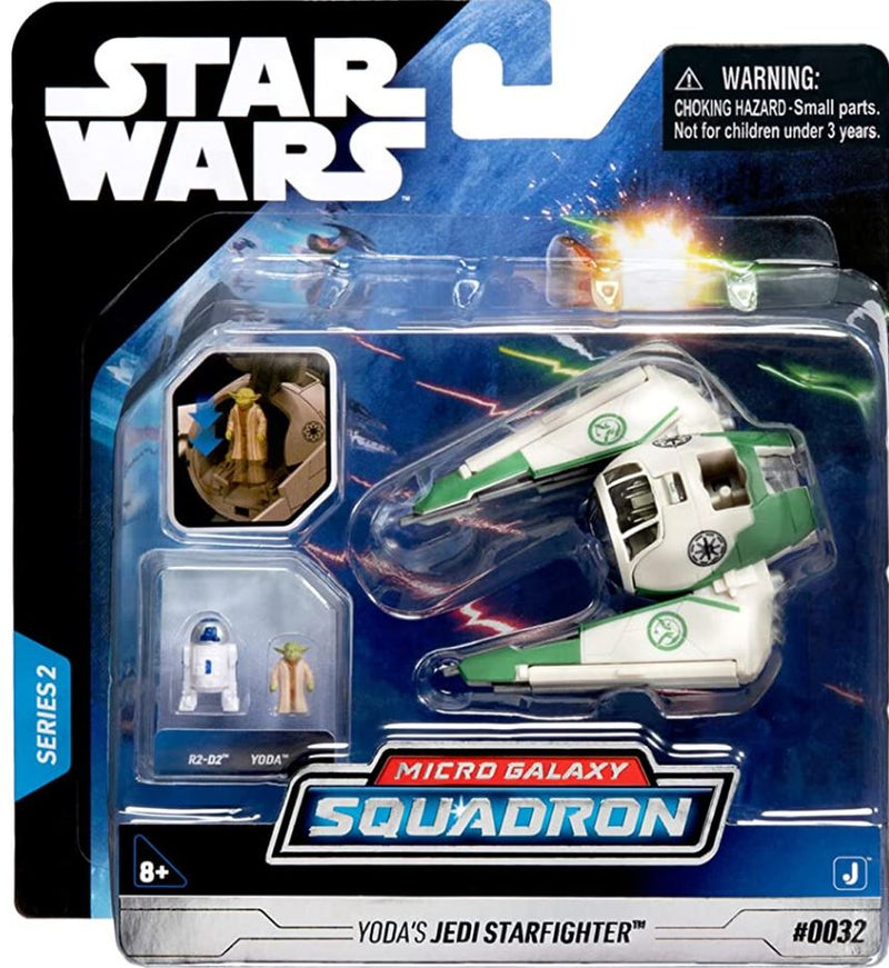 Star Wars - Csillagok háborúja Micro Galaxy Squadron 8 cm-es járm? figurával - Yoda's Jedi Starfighter - Yoda + R2-D2