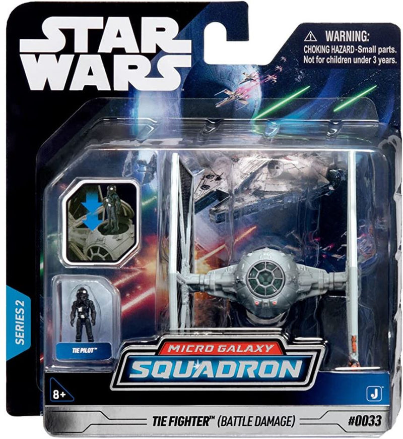 Star Wars - Csillagok háborúja Micro Galaxy Squadron 8 cm-es jármű figurával - Tie Figther - Battle Damage