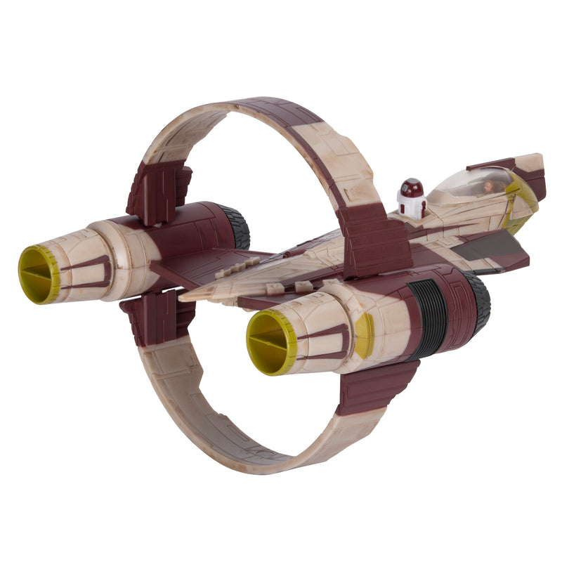 Star Wars - Csillagok háborúja Micro Galaxy Squadron 13 cm-es jármű figurával - Jedi Starfighter (Delta 7-B) + Obi-Wan Kenobi és R4-P17