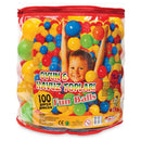 Színes m?anyag labda, 100 darabos