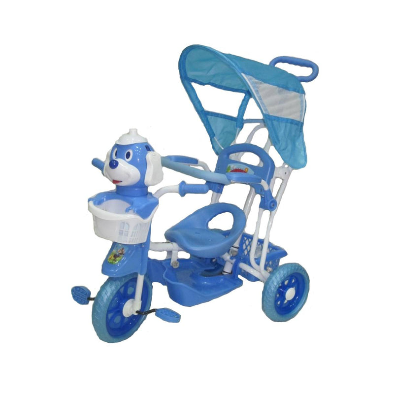 Kutyás fedeles tricikli, kék